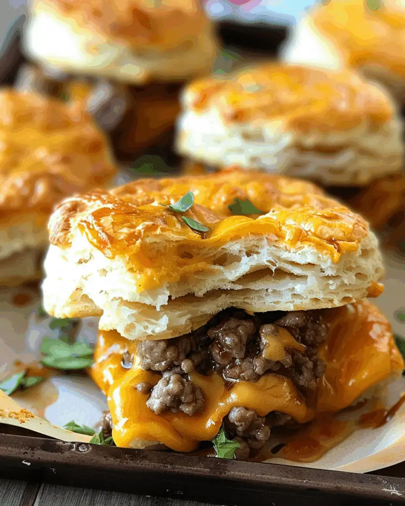 Chopped Cheeseburger Biscuits
