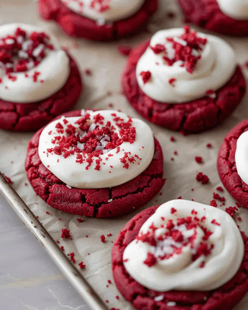 Crumbl Red Velvet Cupcake Cookies