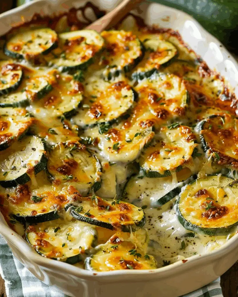 Irresistible Baked Zucchini and Cheese