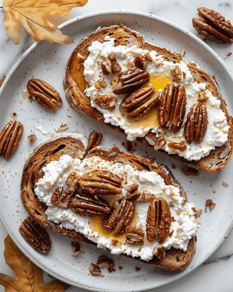 Maple Pecan and Ricotta Toast