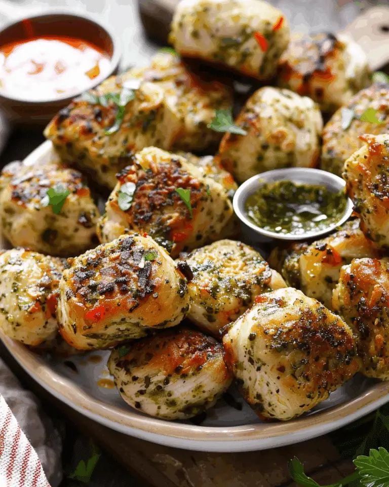 Simple Chicken Pesto Bites