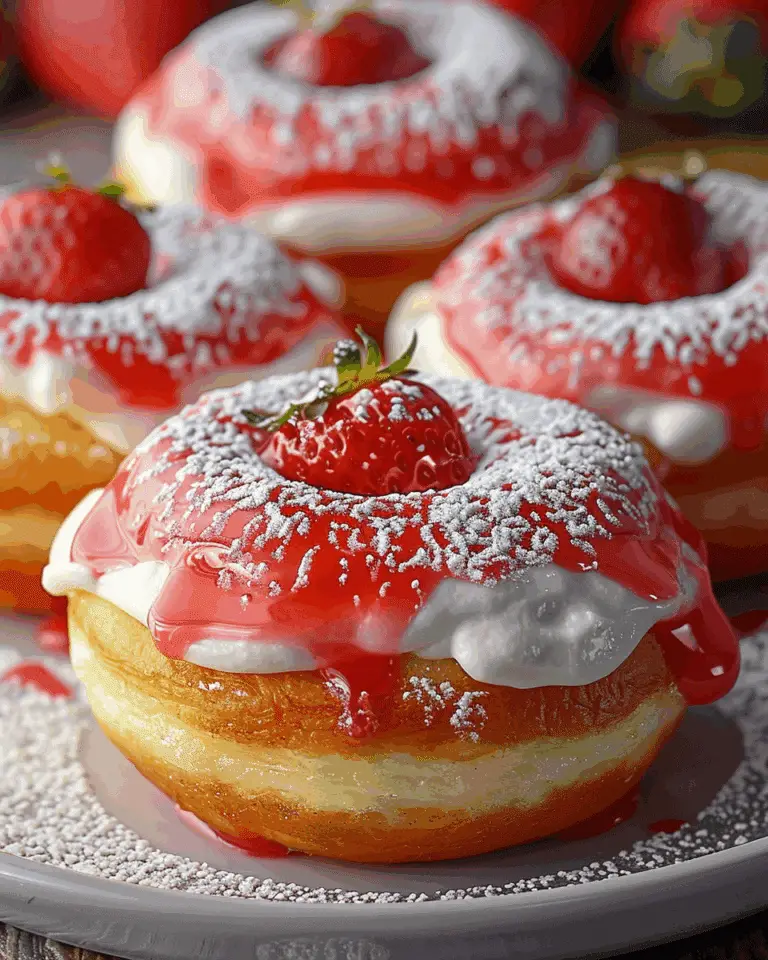 Strawberry Cheesecake Stuffed Donuts