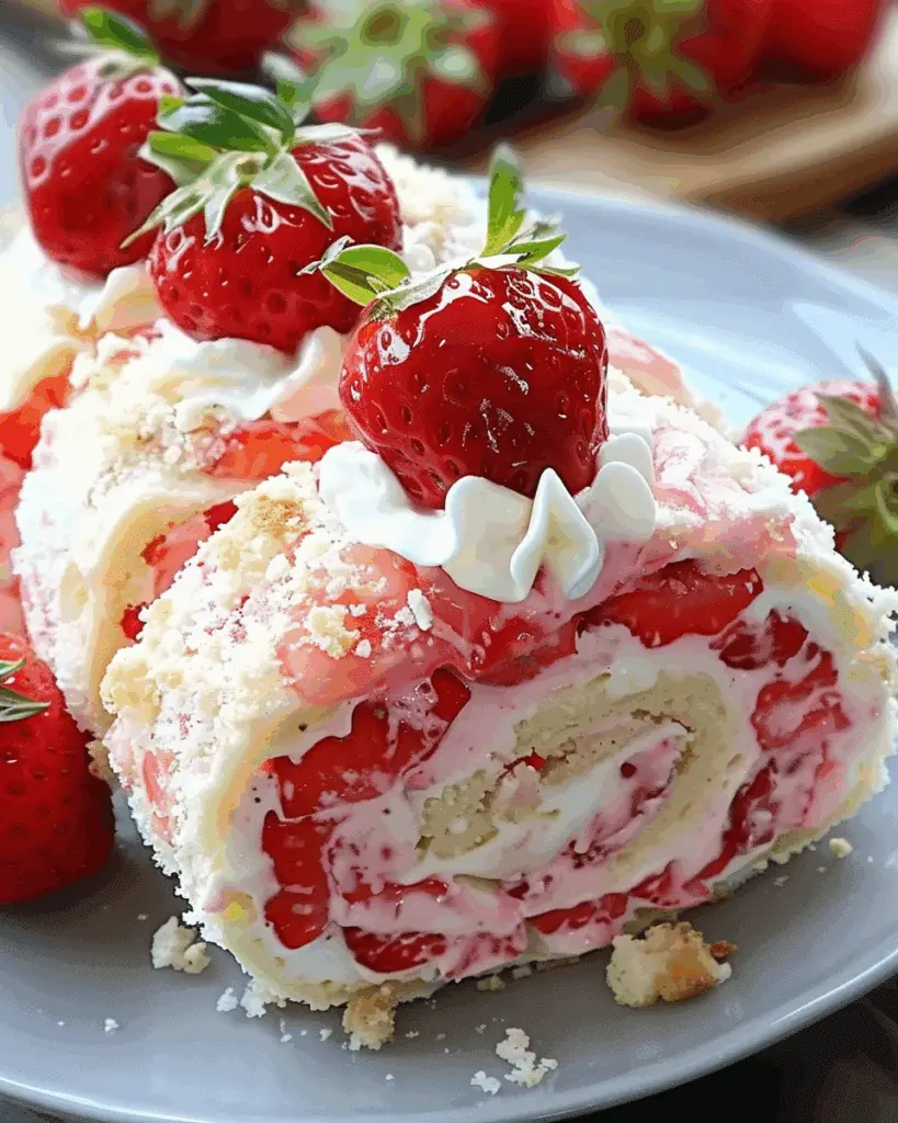 The Best Strawberry Shortcake Cheesecake Rolls
