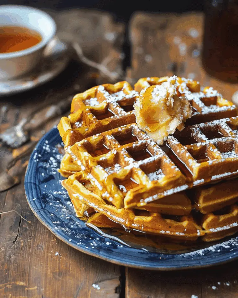 Cider Pumpkin Waffles with Salted Maple Butter