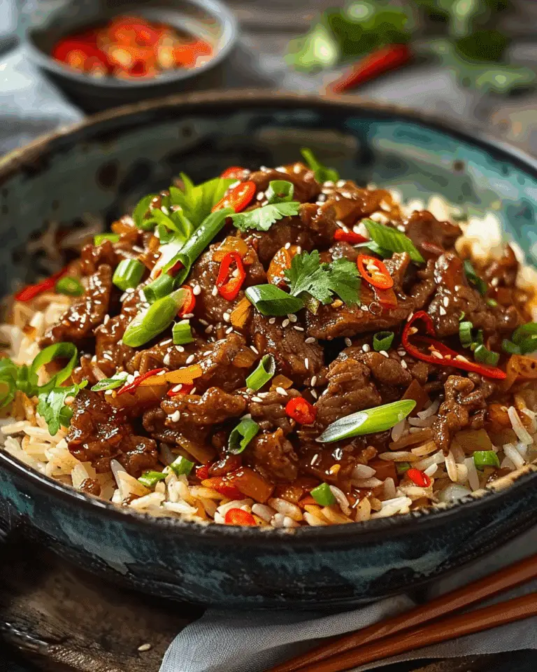 Crispy Chilli Beef Rice