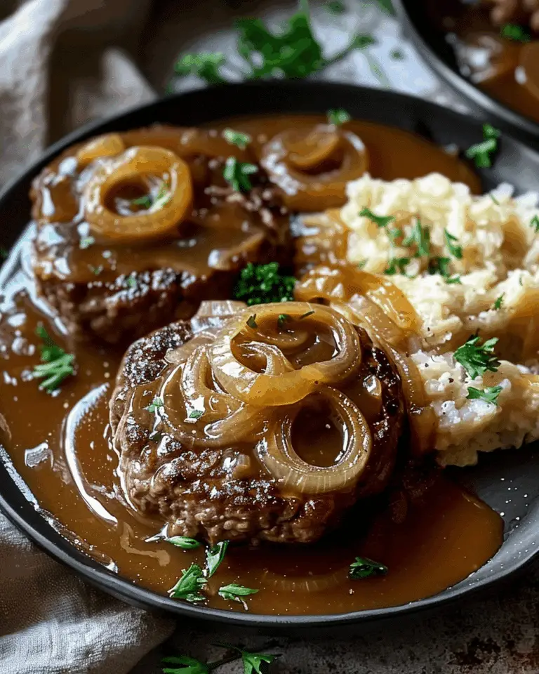Hamburger Steak with Onions and Gravy