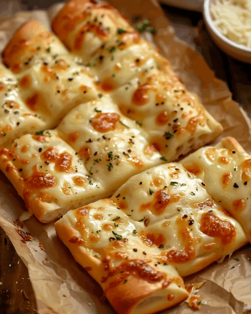 Homemade Cheesy Breadsticks