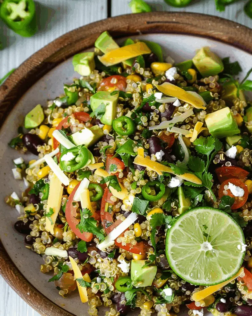 Mexican Style Quinoa Salad with Cilantro Lime Dressing