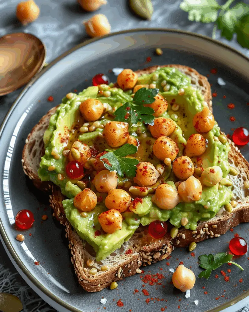 Smashed Chickpea and Avocado Toast