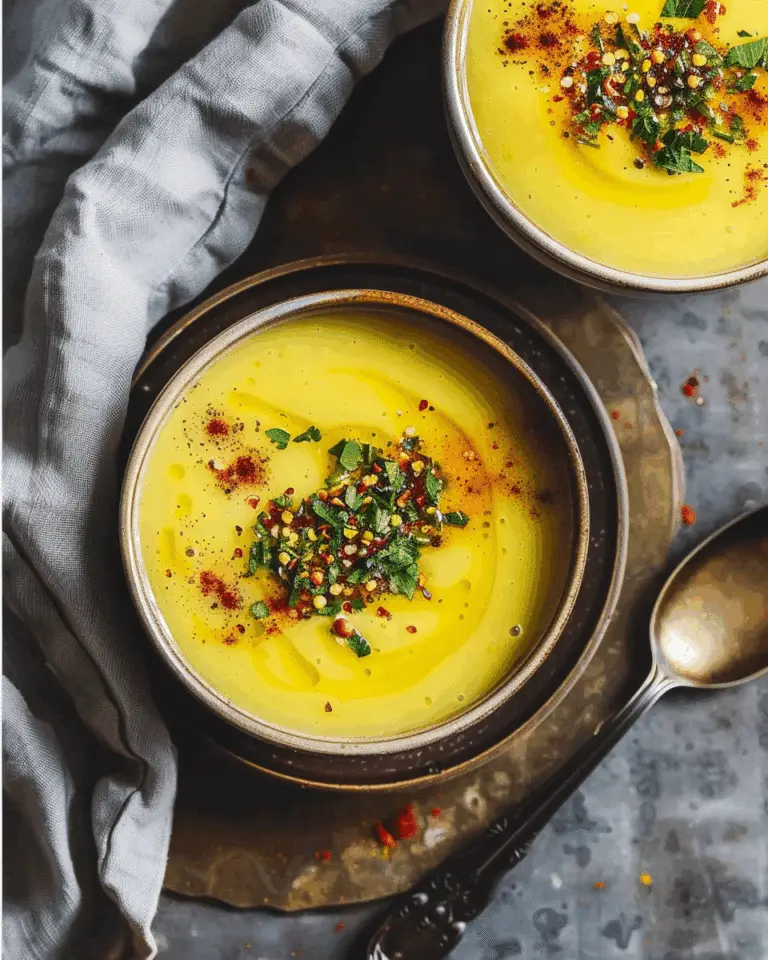 Vegan Cauliflower Soup with Coconut Milk, Turmeric, and Zucchini