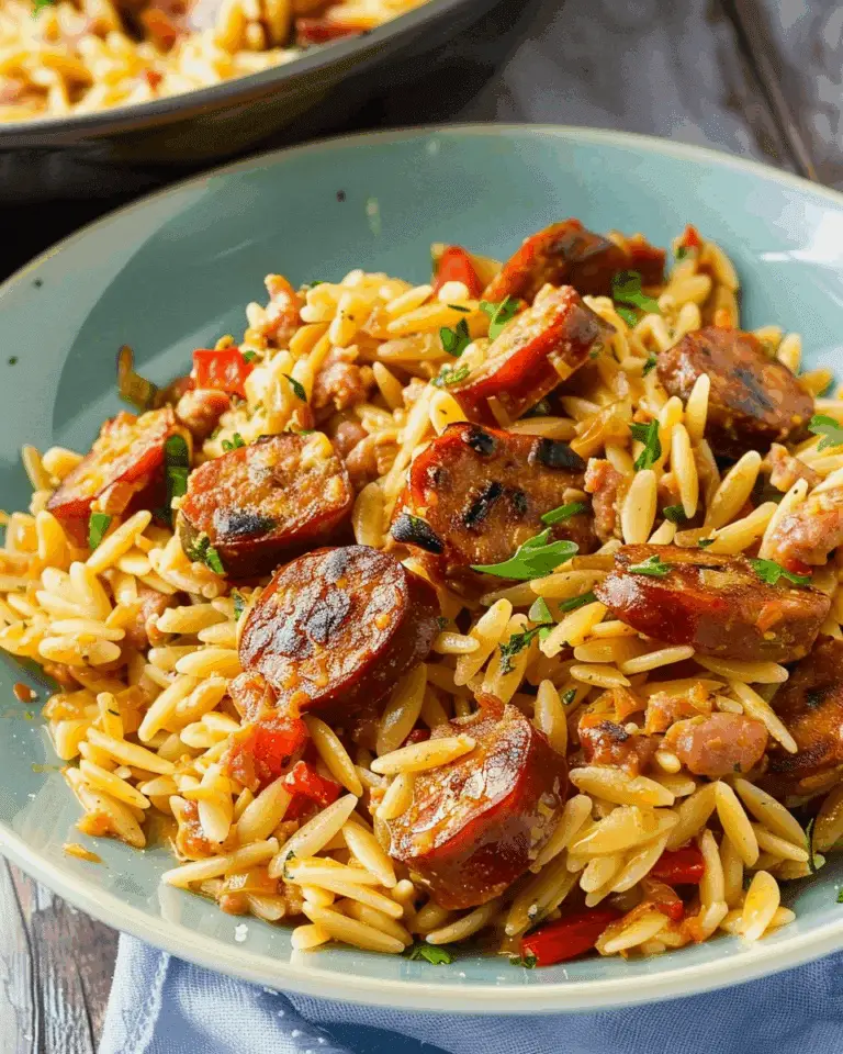 Cajun Orzo with Andouille Sausage