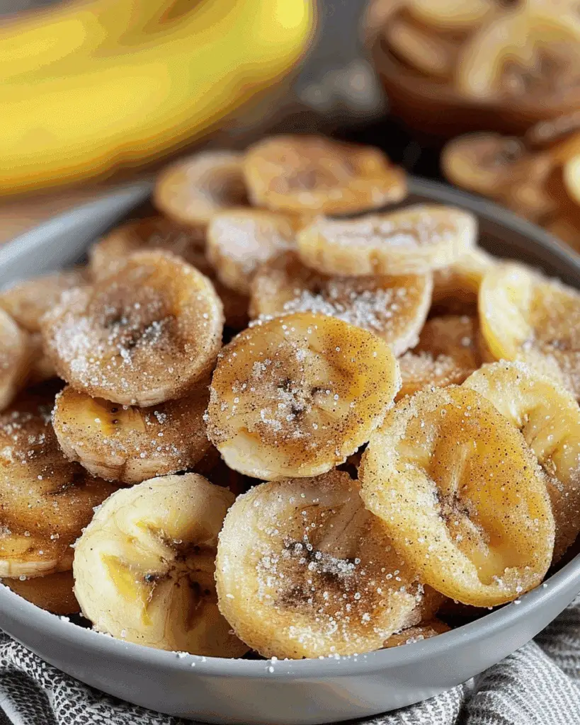 Cinnamon Sugar Air Fryer Banana Chips