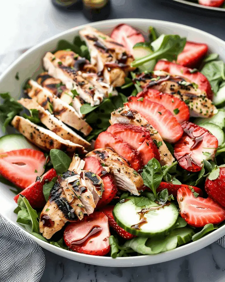 Grilled Chicken Strawberry Salad with Balsamic Vinaigrette