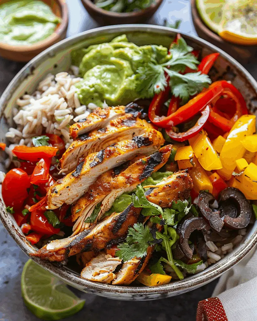 Chicken Fajita Burrito Bowls