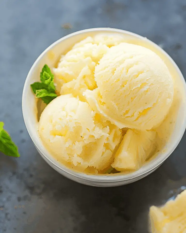 3-Ingredient Pineapple Sorbet