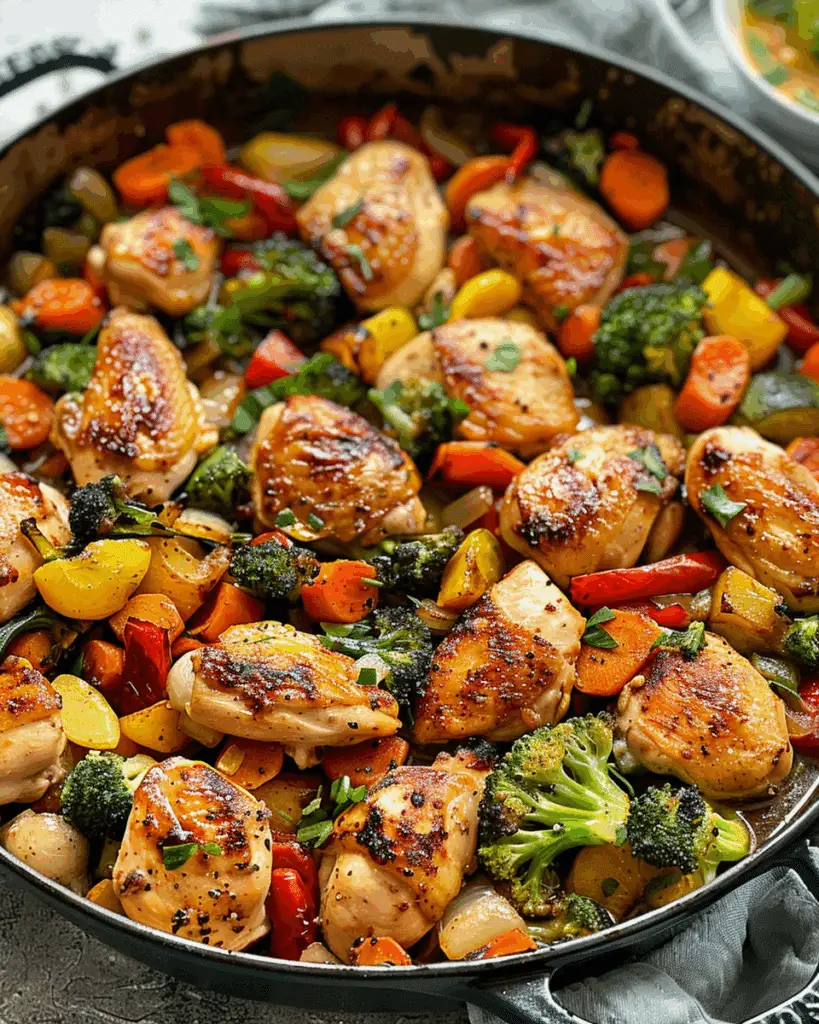 Colorful One-Pot Chicken & Veggie Delight (A Healthy Feast)
