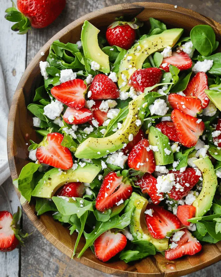 Easy Strawberry Goat Cheese Salad with Avocado