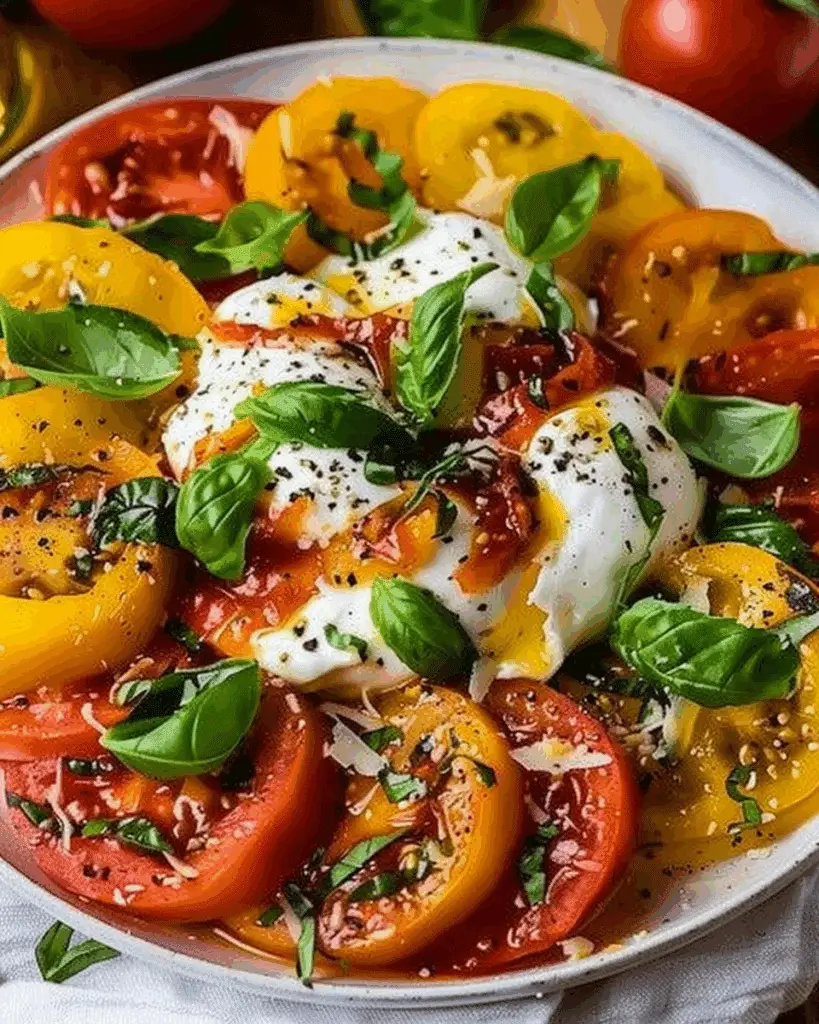 Heirloom Italian Burrata Caprese Salad
