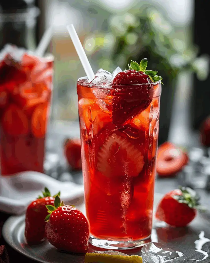 Refreshing Vanilla Strawberry Iced Tea