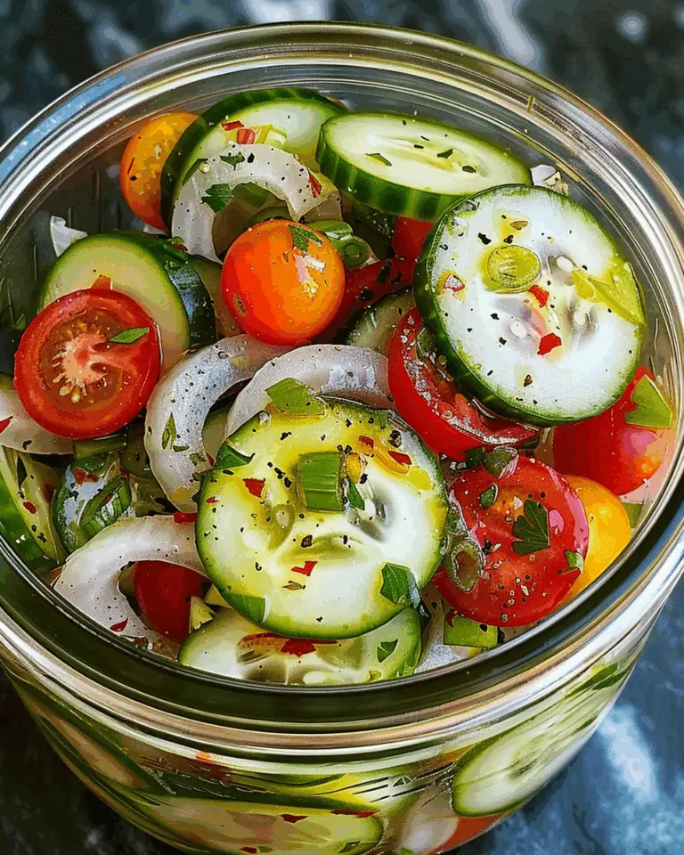 Marinated Cucumbers, Onions, and Tomatoes