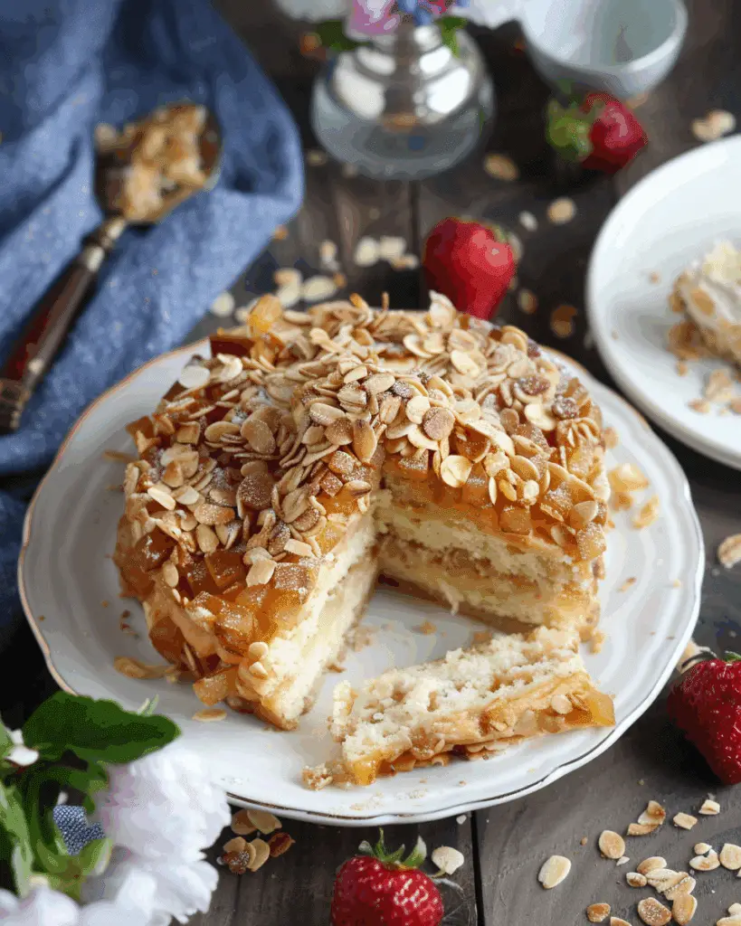 German Bienenstich (Bee-Sting Cake)