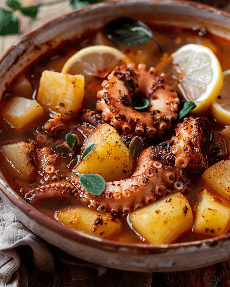 Greek Octopus Stew With Potatoes