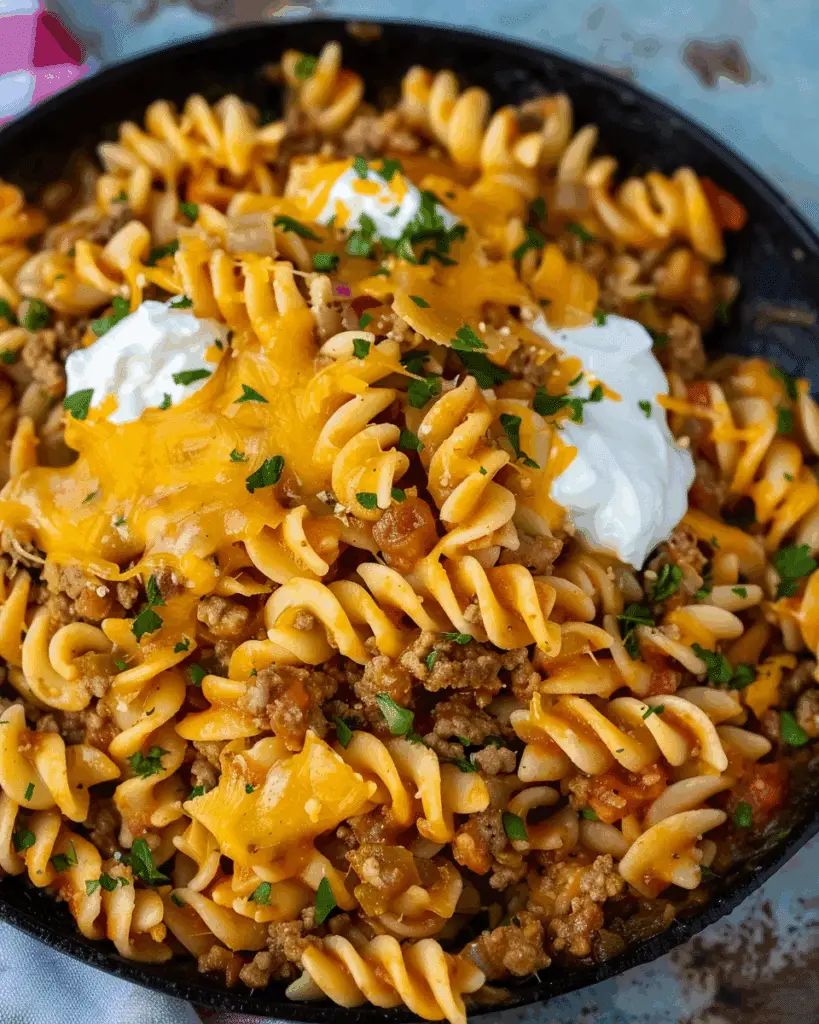 Cheesy Taco Pasta