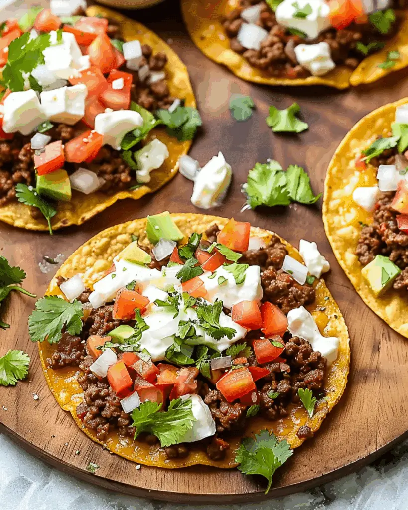 Easy Ground Beef Tostadas