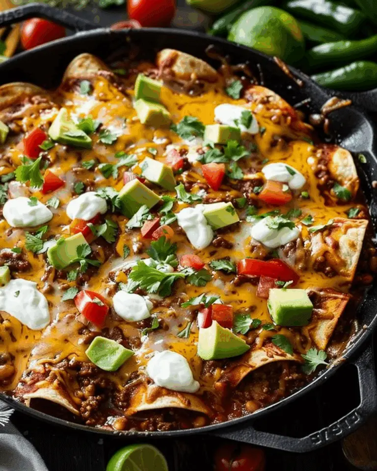 Easy Beef Skillet Enchiladas