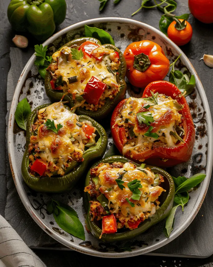 Stuffed Bell Peppers [Vegetarian]