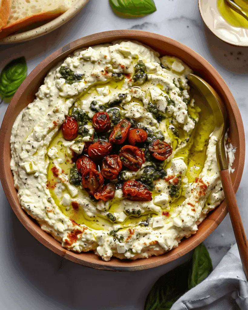 Pesto Whipped Feta Dip