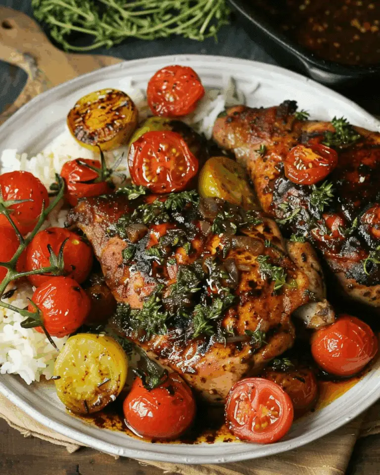 Roasted Balsamic Chicken with Baby Tomatoes