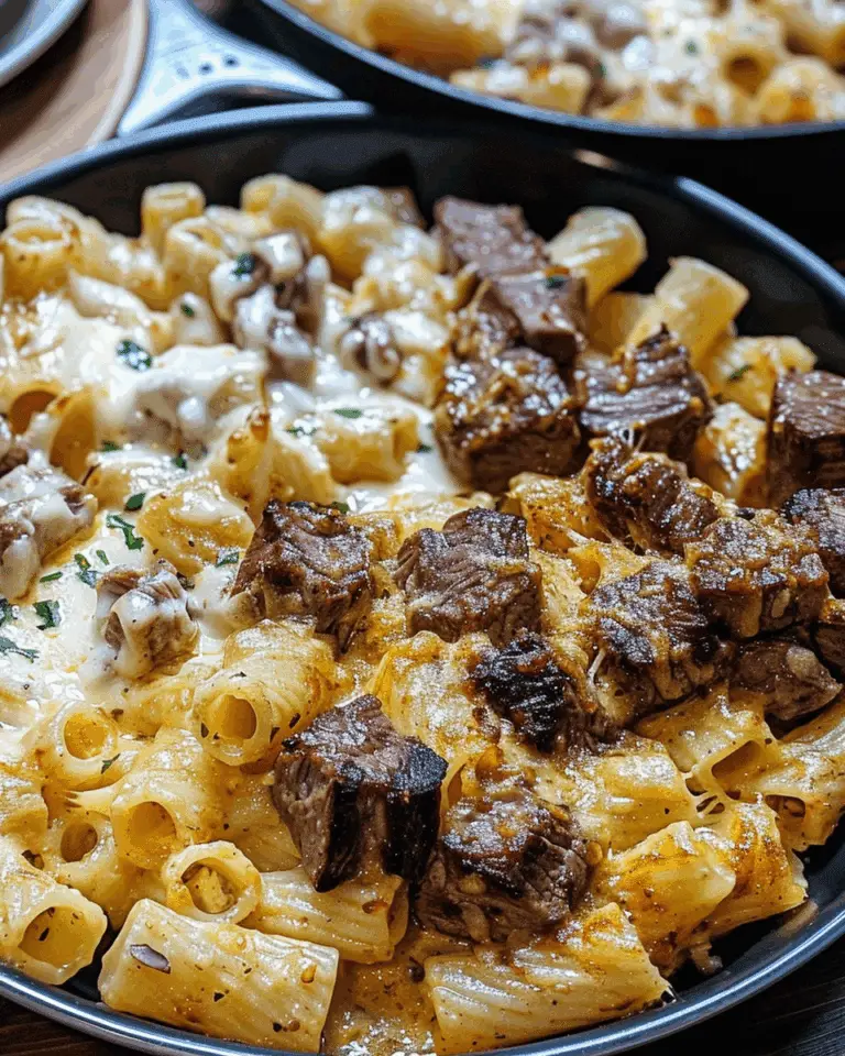Cajun Steak Cheesy Rigatoni Parmesan