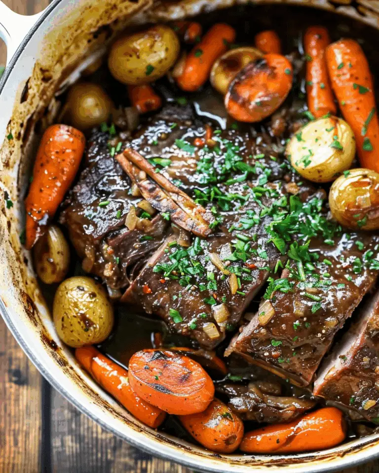 Chuck Roast with Balsamic and Dijon (The BEST Pot Roast!)