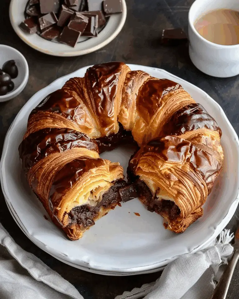 Decadent Chocolate Croissant Breakfast Bake