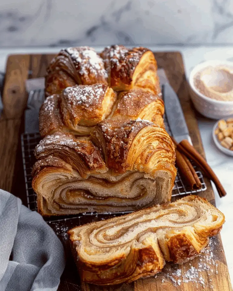 Easy Swirled Cinnamon Sugar Croissant Loaf