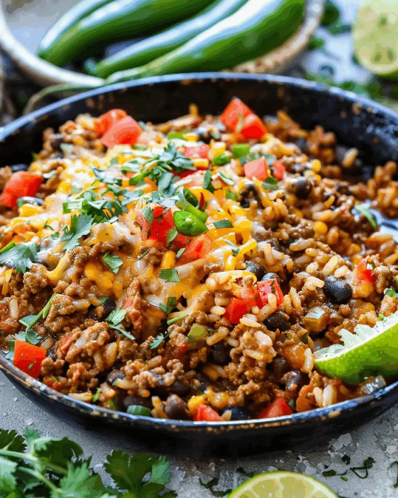Easy Mexican Ground Beef and Rice