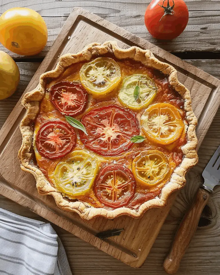 French Tomato and Mustard Pie