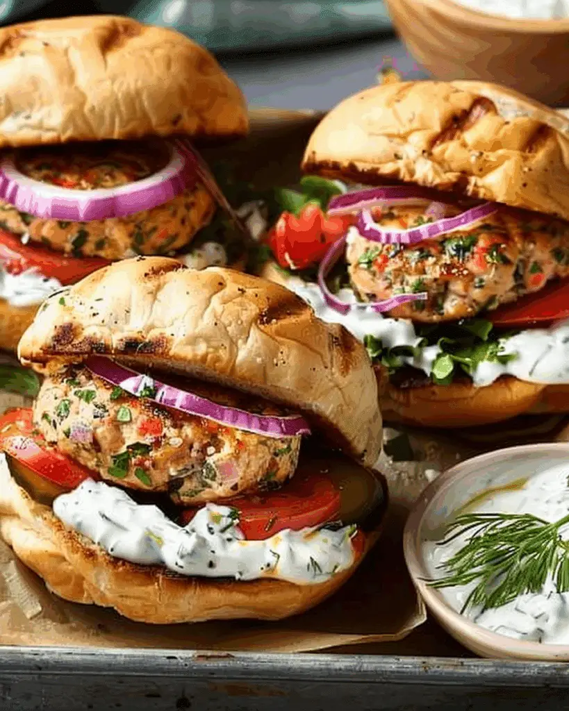 Greek Turkey Burgers