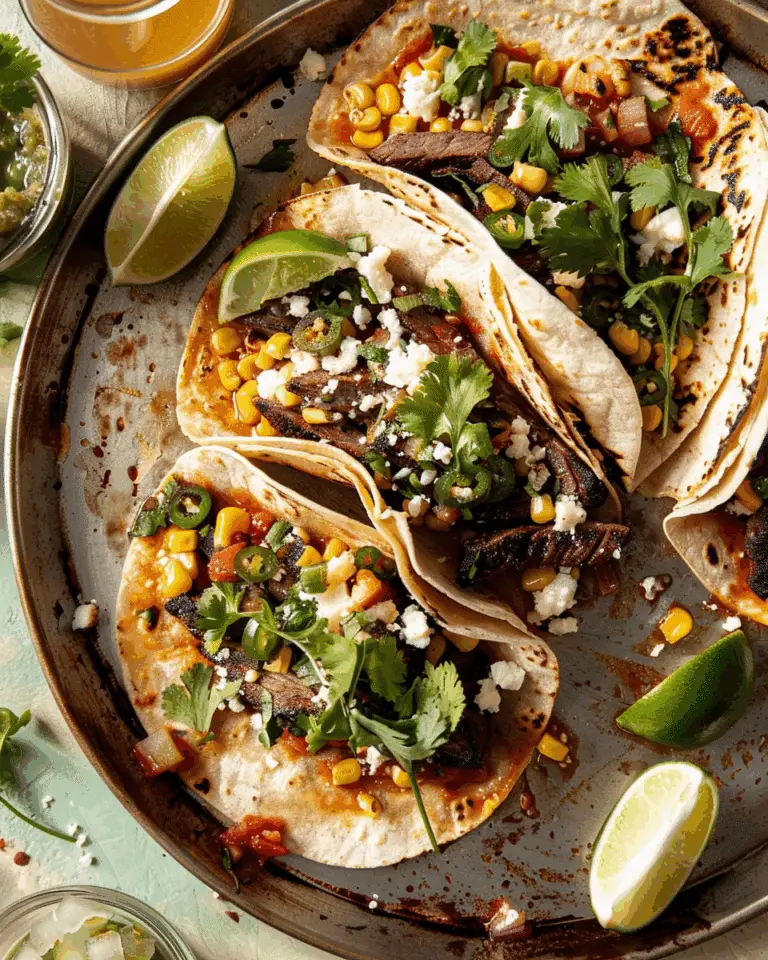 Sheet Pan Steak and Chipotle Corn Tacos