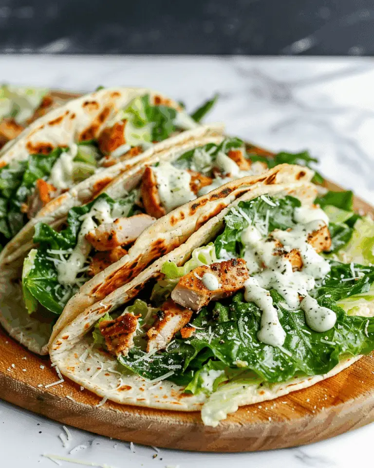 Smash Chicken Caesar Tacos