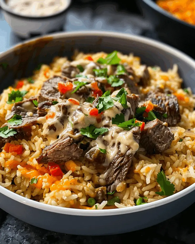Steak Queso Rice