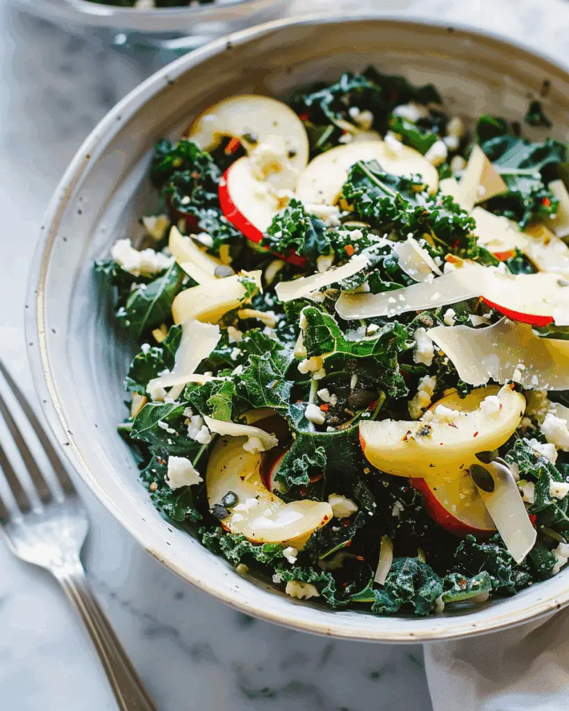 Autumn Kale Salad with Fennel, Honeycrisp, and Goat Cheese