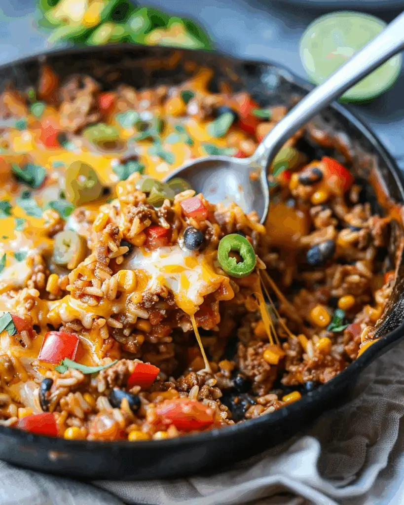 Cheesy Taco Rice Skillet