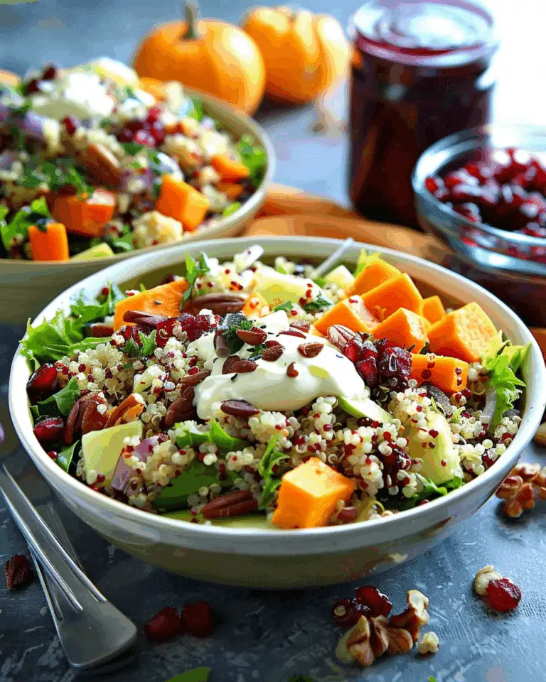Harvest Quinoa Salad with Pumpkin Yogurt Dressing