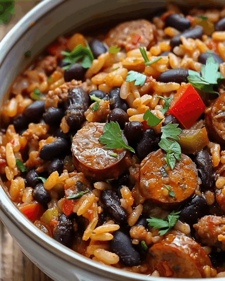 Hearty Black Beans and Rice with Sausage