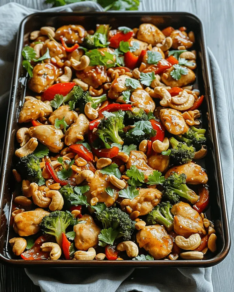 Sheet Pan Cashew Chicken