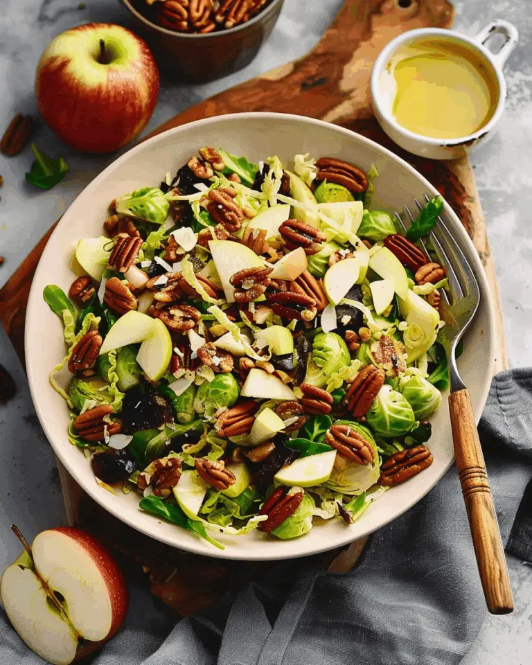 Warm Brussels Sprout Salad with Apples and Pecans