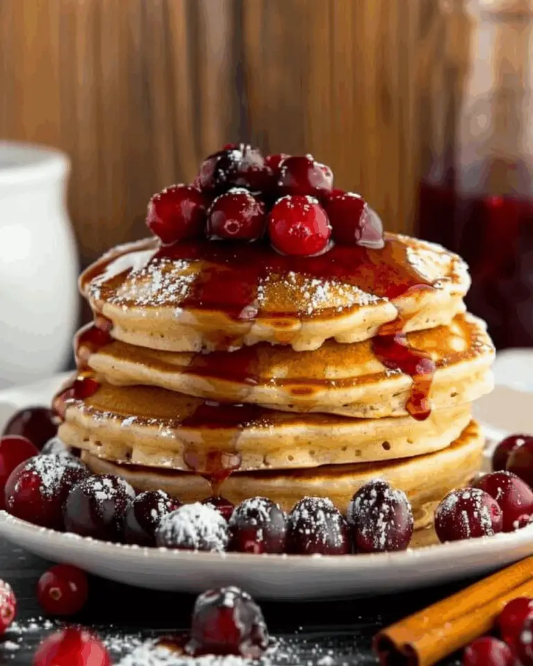Cranberry Pancakes with Buttermilk and Cinnamon