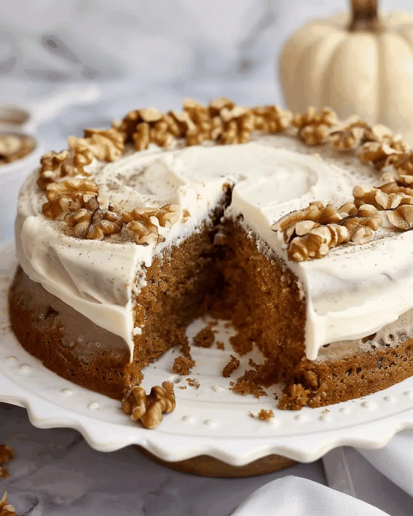 Dairy-Free Pumpkin Spice Walnut Cake (Gluten-Free & Refined Sugar-Free)